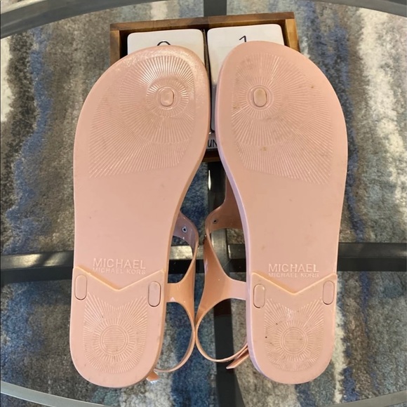 Michael Kors Logo Plate Jelly Sandal Size 10 - Picture 2 of 5